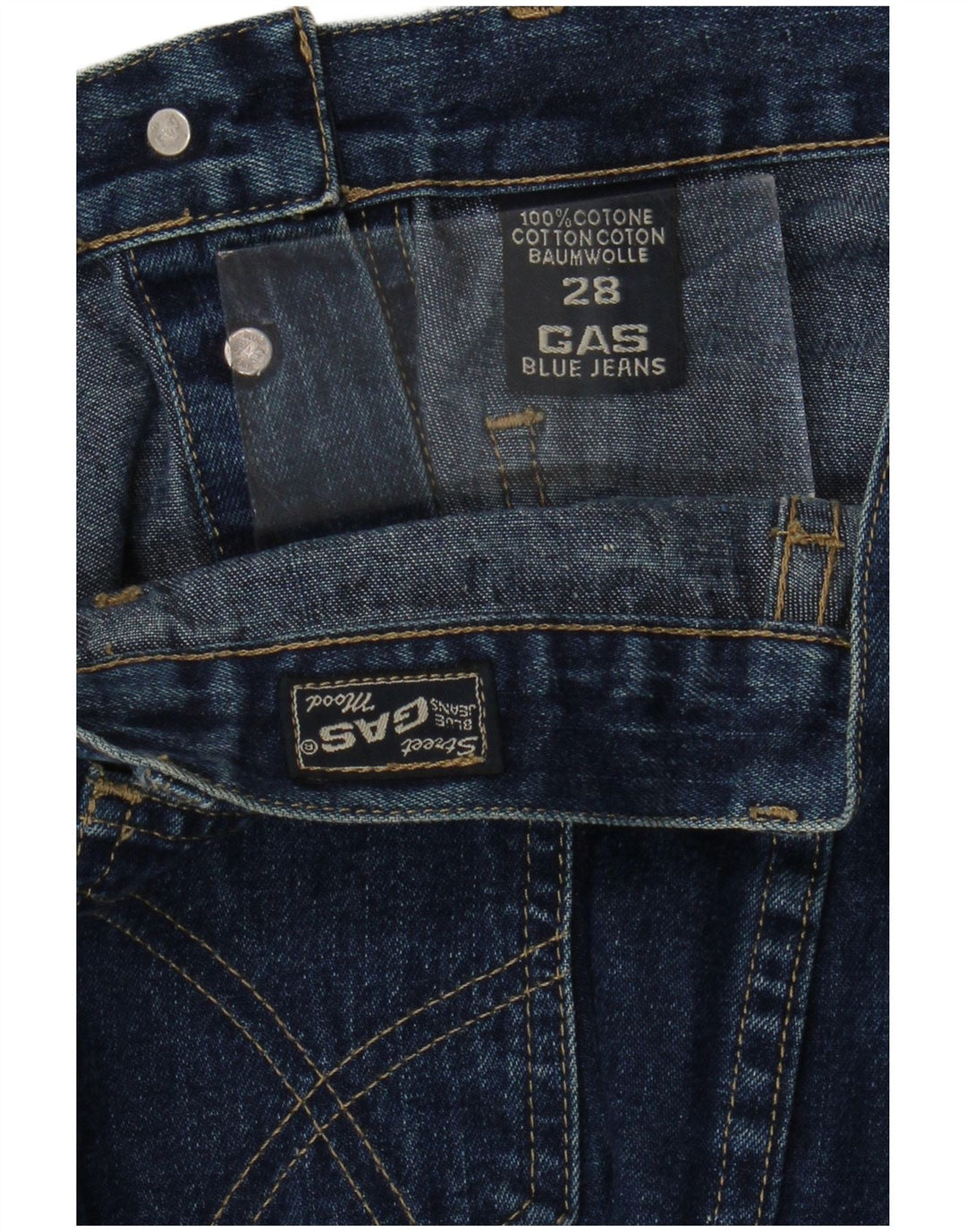 GAS Dame Denim Nederdel W28 Medium Blue Bomuld