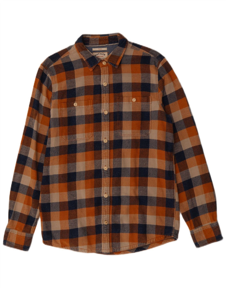 FAT FACE Herre høj flannelskjorte Medium flerfarvet ternet bomuld