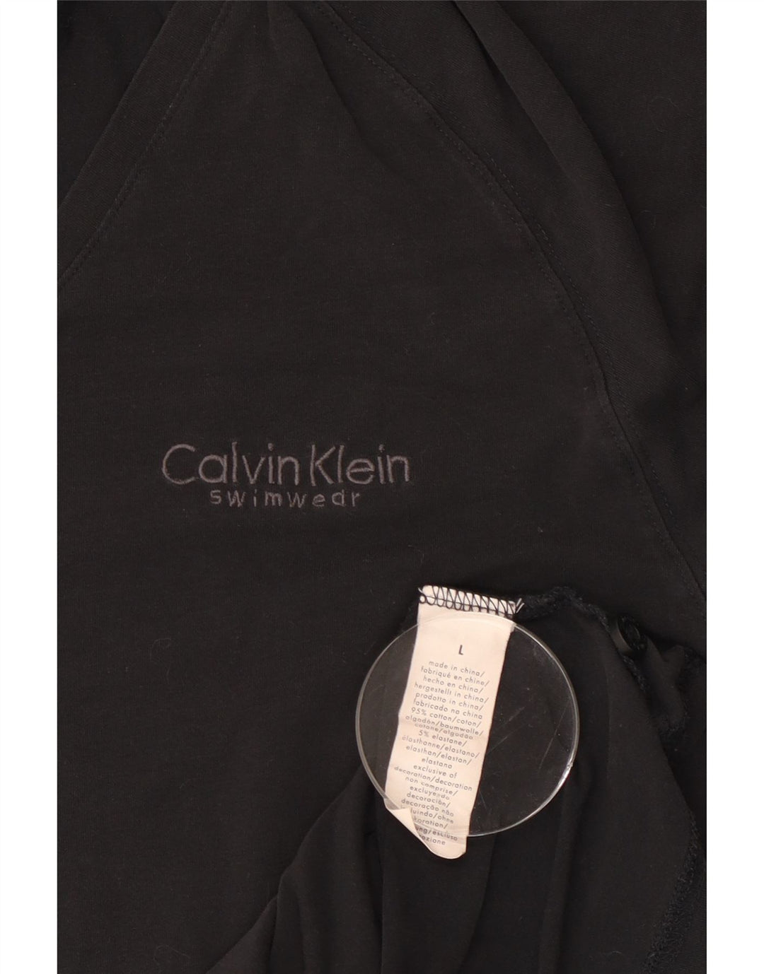 Calvin Klein Herre T-Shirt Top Stor Sort Bomuld