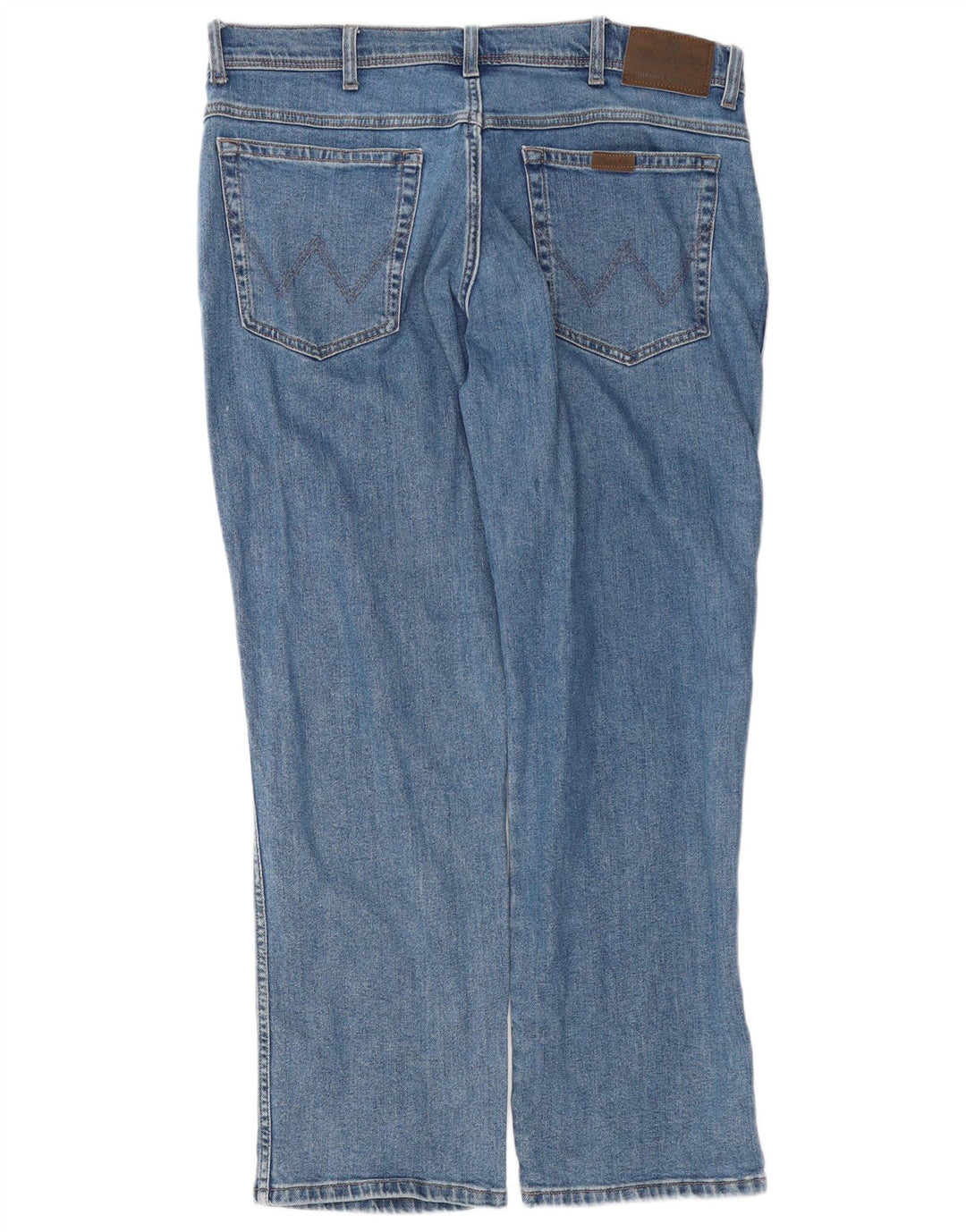 Wrangler Herre Regular Fit Straight Jeans W36 L30 Blå Bomuld