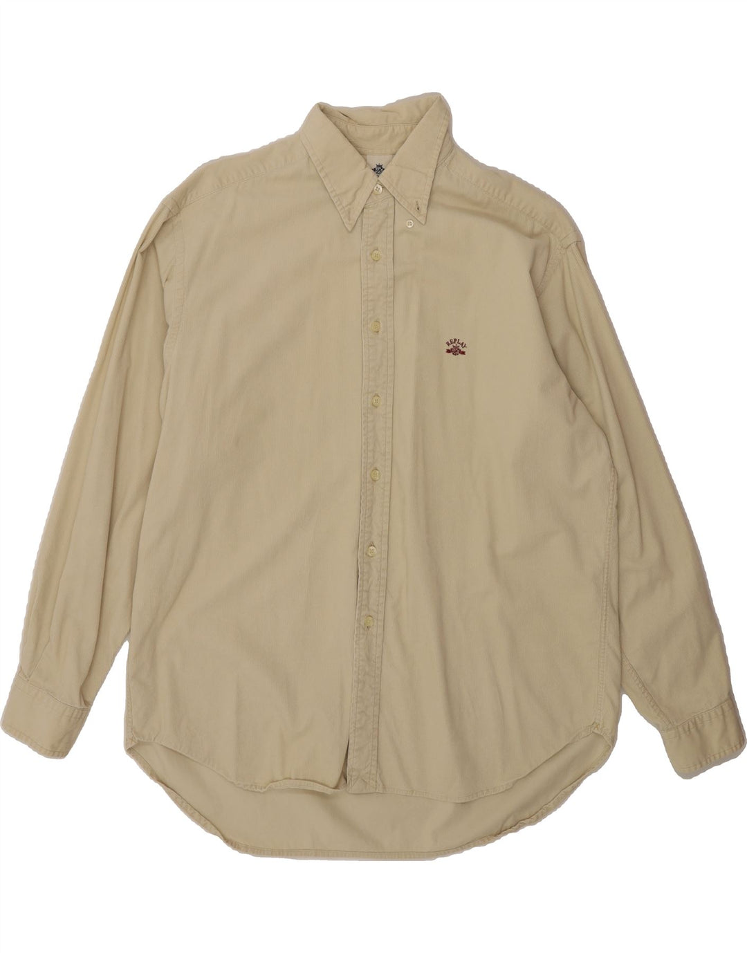 REPLAY Mens Corduroy Shirt 2XL Beige Cotton Vintage Replay and Second-Hand Replay from Messina Hembry 