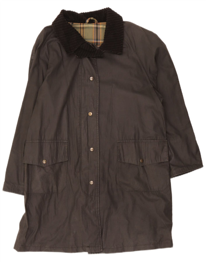 Blarney Woolen Mills Dame Oversized vokset overfrakke UK 16 Large Grå