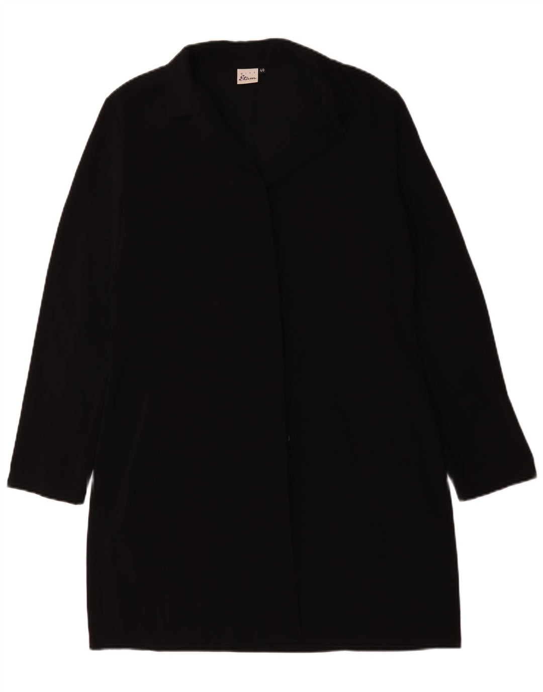 Vintage overfrakke til kvinder EU 40 medium sort polyester