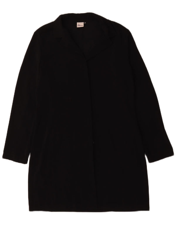 Vintage overfrakke til kvinder EU 40 medium sort polyester