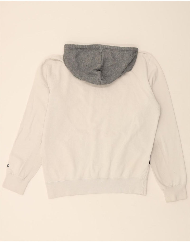 CHAMPION Mens Hoodie Jumper Large White Colourblock Vintage Champion and Second-Hand Champion from Messina Hembry 
