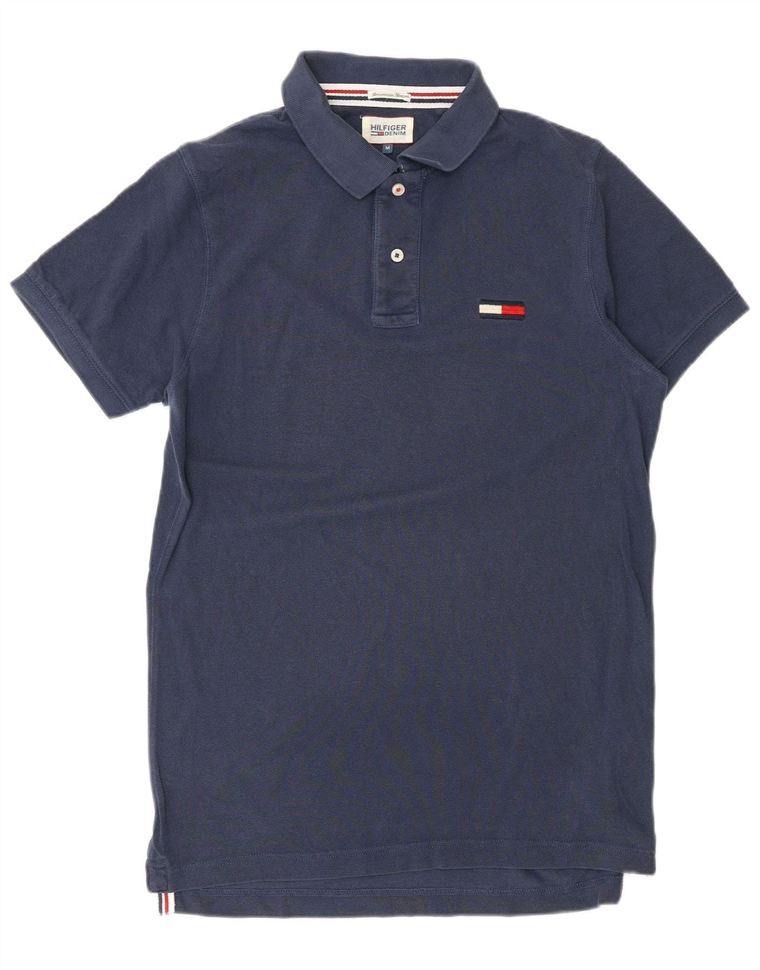 Tommy Hilfiger Herre høj poloshirt Medium marineblå bomuld
