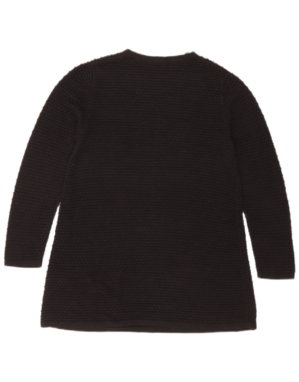 Cos Dame Top Langærmet UK 10 Small Black Bomuld