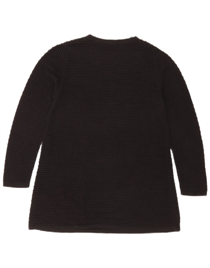 Cos Dame Top Langærmet UK 10 Small Black Bomuld