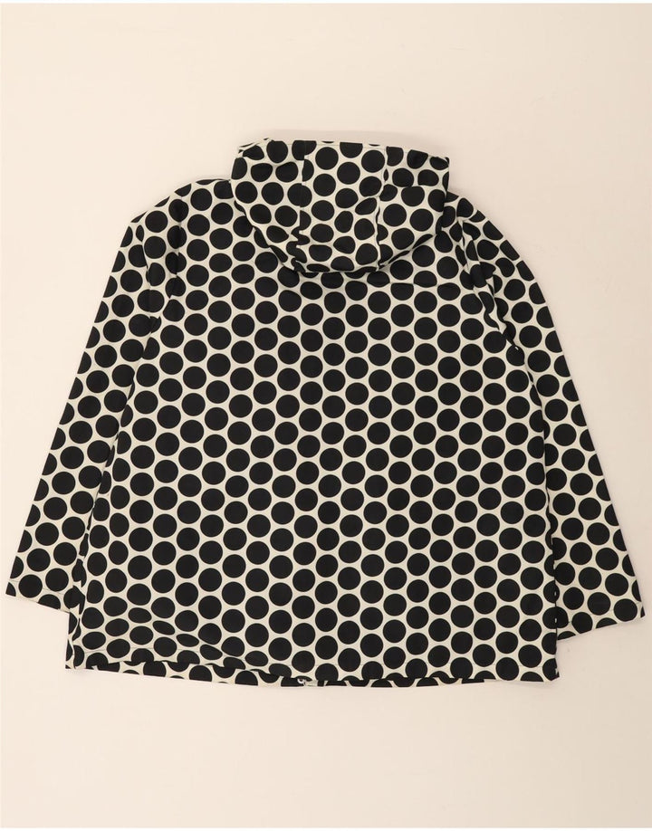 MARKS & SPENCER Regnjakke med hætte til kvinder UK 20 2XL Sort Polka Dot