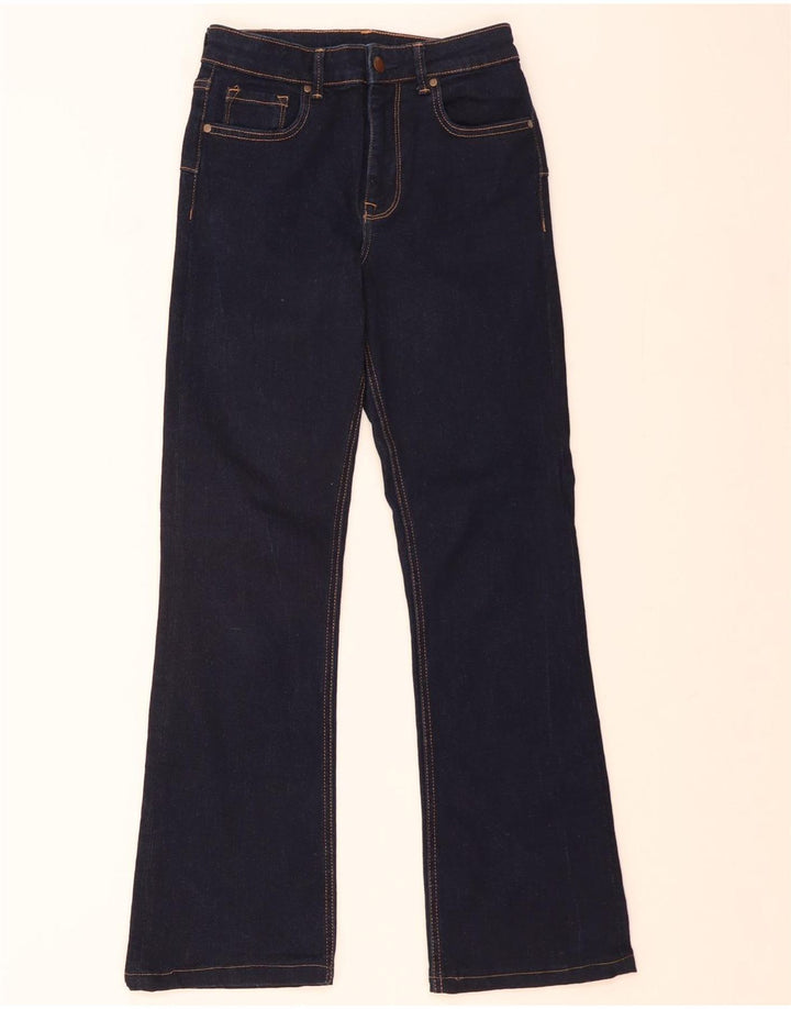 Zara Dame Flared Jeans EU 38 Small W28 L29 Navy Blue