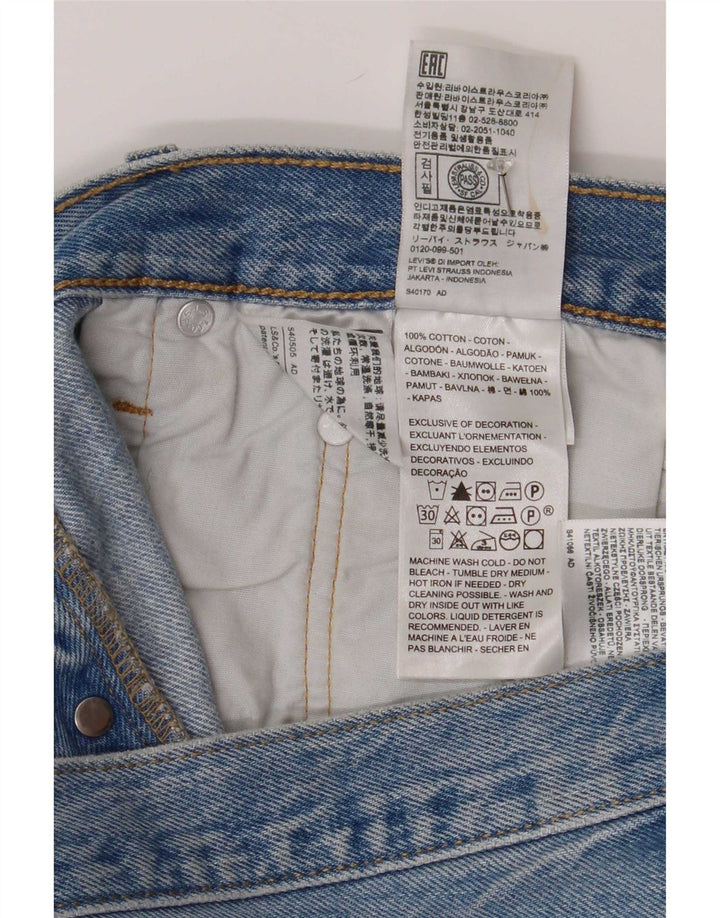 Levi's Womens 501 Distressed Denim Shorts W31 Medium Blue Bomuld