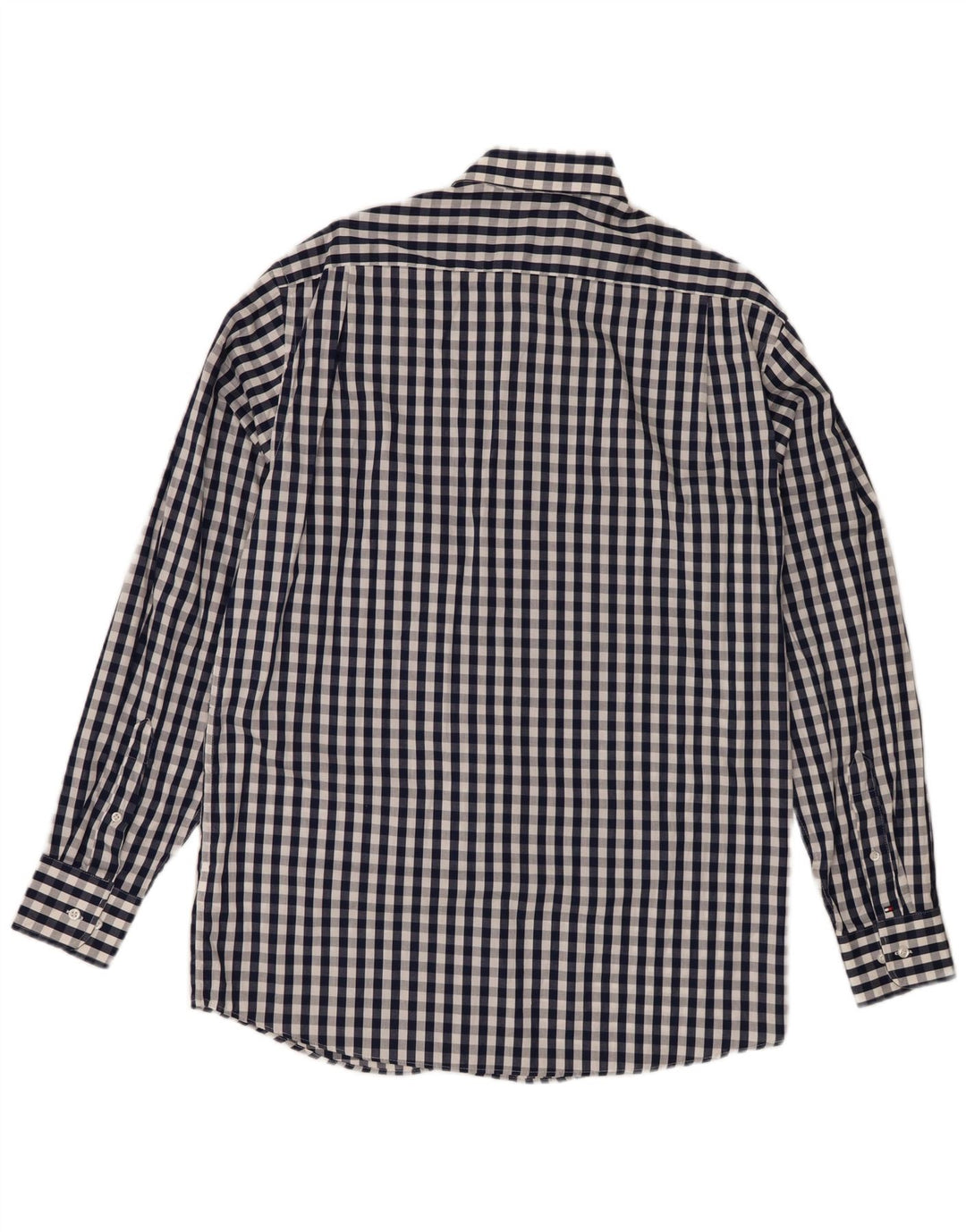 Tommy Hilfiger Herre Regular Fit Skjorte Størrelse 15 1/2 Medium Marineblå Gingham