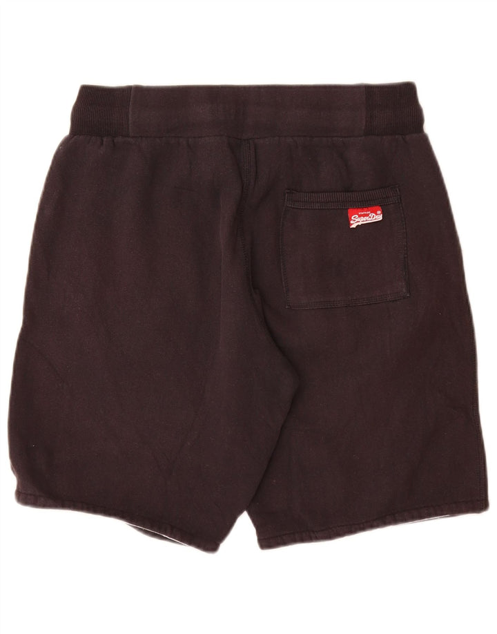 SUPERDRY grafiske sportsshorts til kvinder UK 12 mellemgrå bomuld