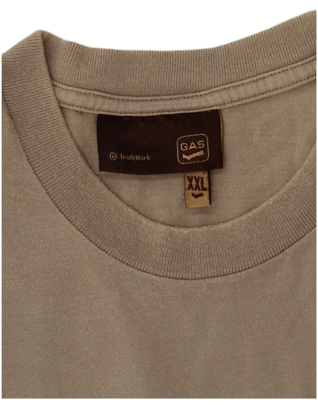 Gas Herre Grafisk T-Shirt Top 2XL Grå Bomuld