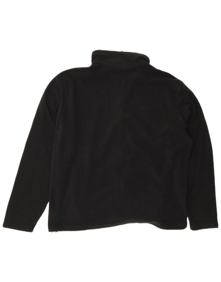 COLUMBIA Mens Fleece Jacket UK 44 2XL Black Polyester