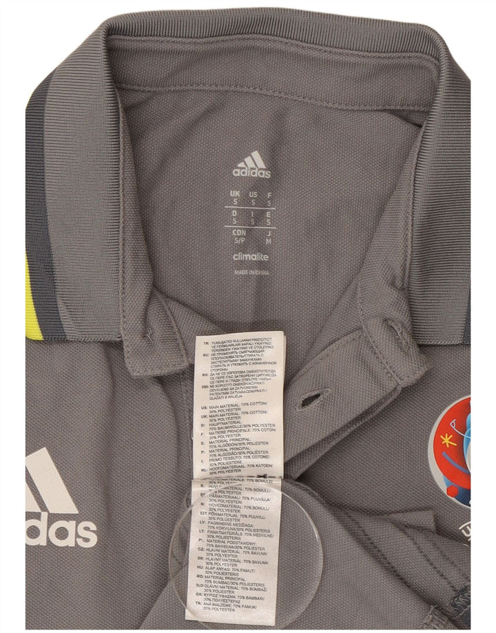 Adidas Herre Climalite grafisk poloskjorte lille grå bomuld