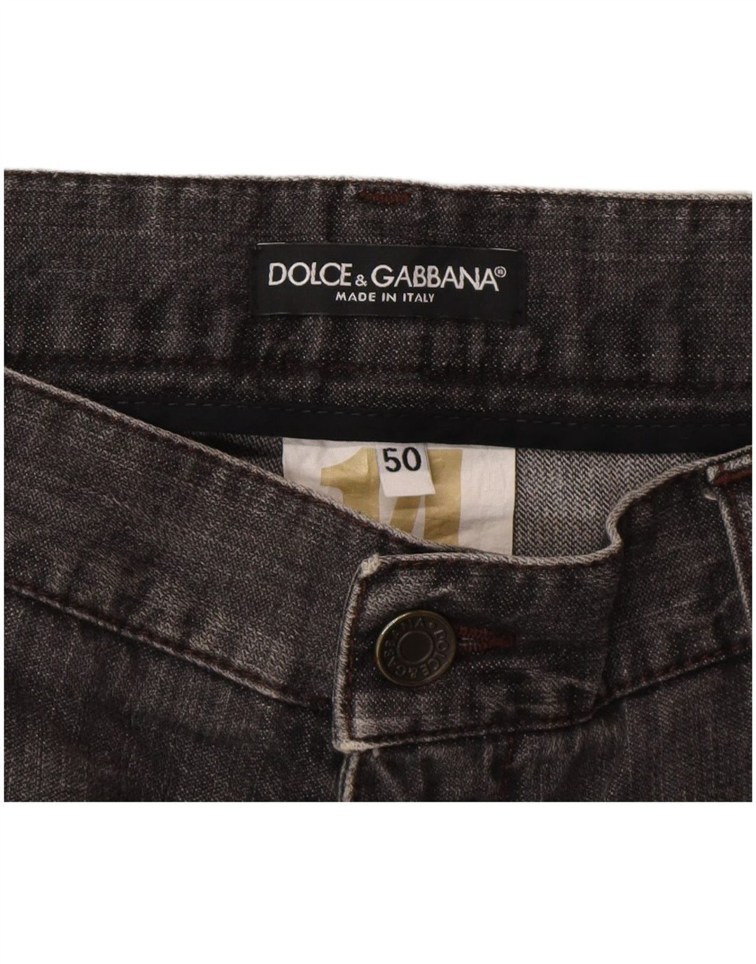 Dolce & Gabbana Dame Distressed Straight Jeans IT 50 XL W36 L32 Grå