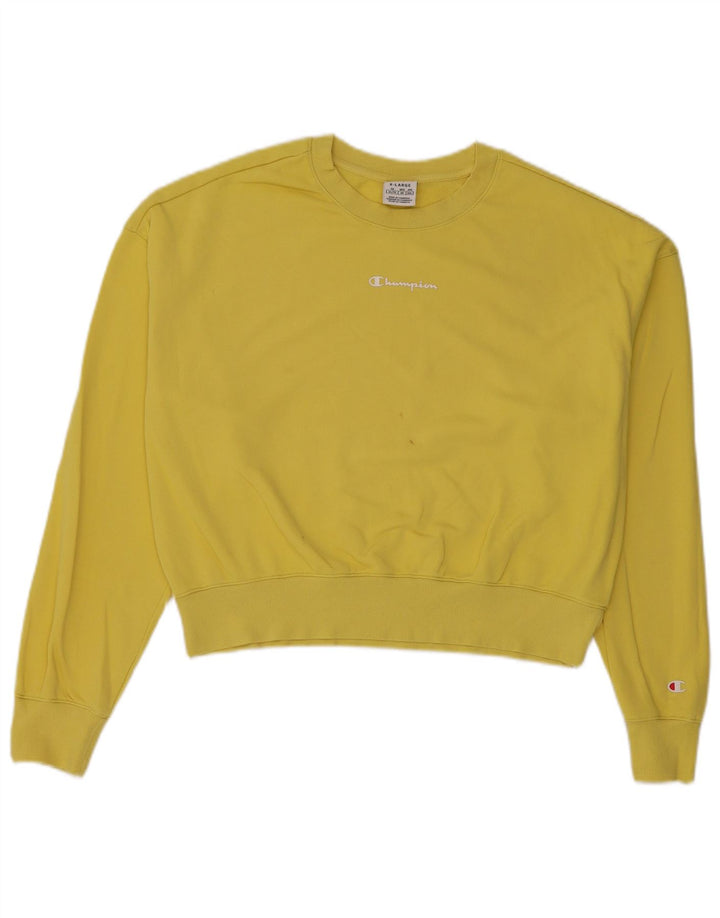Champion Dame Sweatshirt Jumper UK 18 XL Gul
