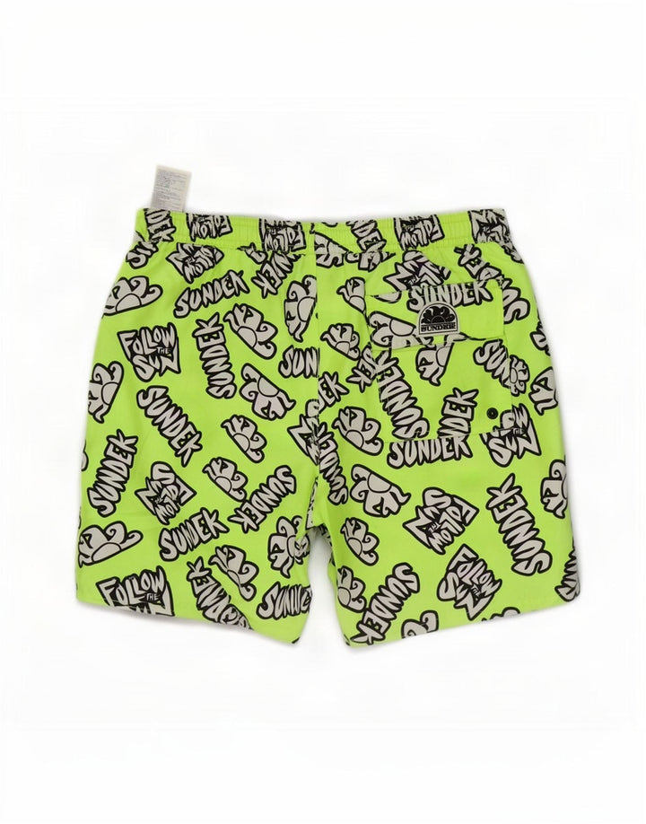 Sundek Herre Grafiske Badeshorts Medium Grøn Polyester