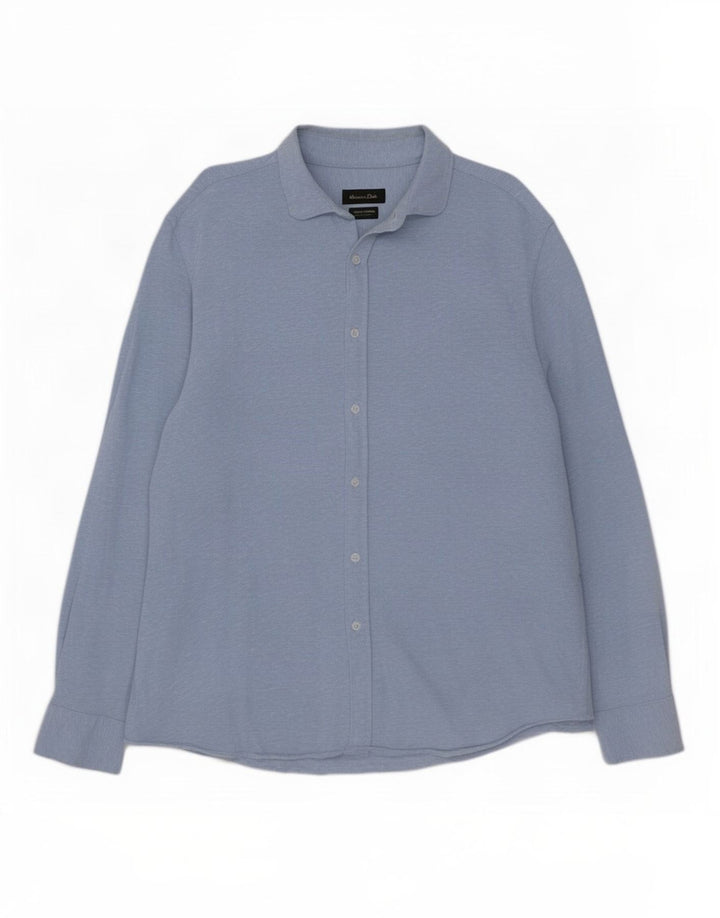 Massimo Dutti Herreskjorte 2XL Blå Bomuld