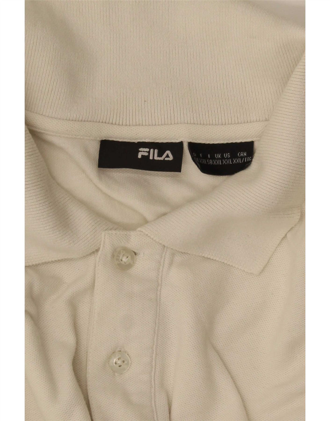 Fila Polo Shirt til mænd 2XL Hvid
