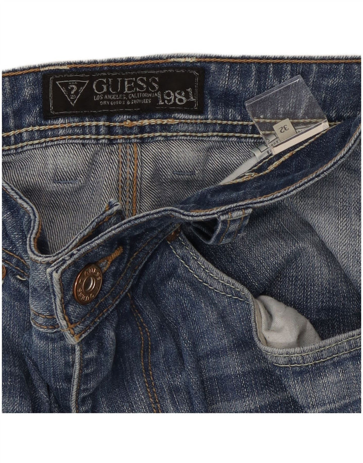 Guess Straight Jeans til mænd W32 L29 blå bomuld