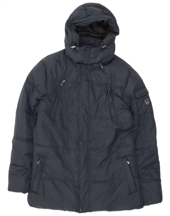 Lotto Herre hættepolstret jakke UK 44 2XL Navy Blue Polyester