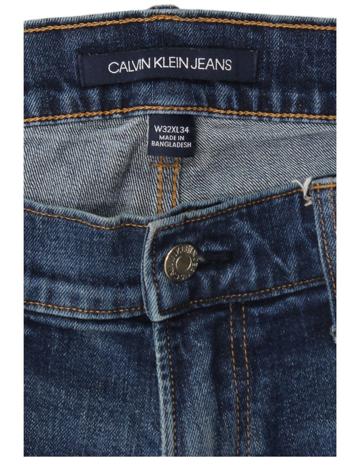 Calvin Klein Herre Slim Jeans W32 L34 Blå Bomuld