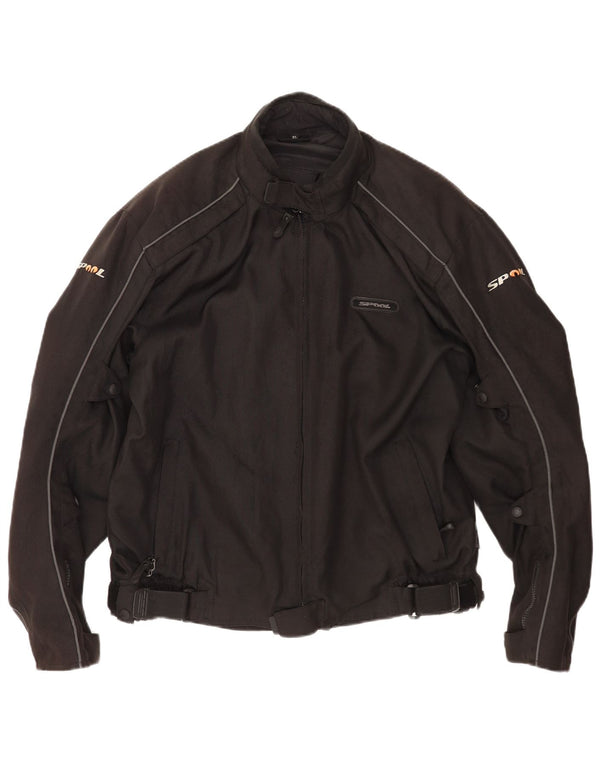 Spool Herre Racer Jacket UK 42 XL Sort Polyester