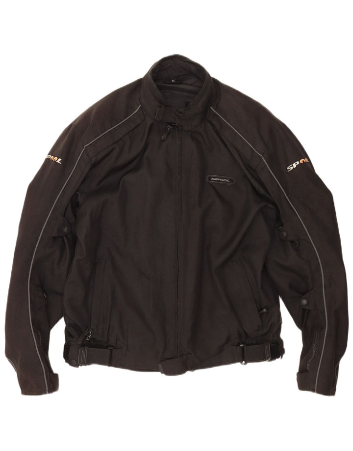 Spool Herre Racer Jacket UK 42 XL Sort Polyester