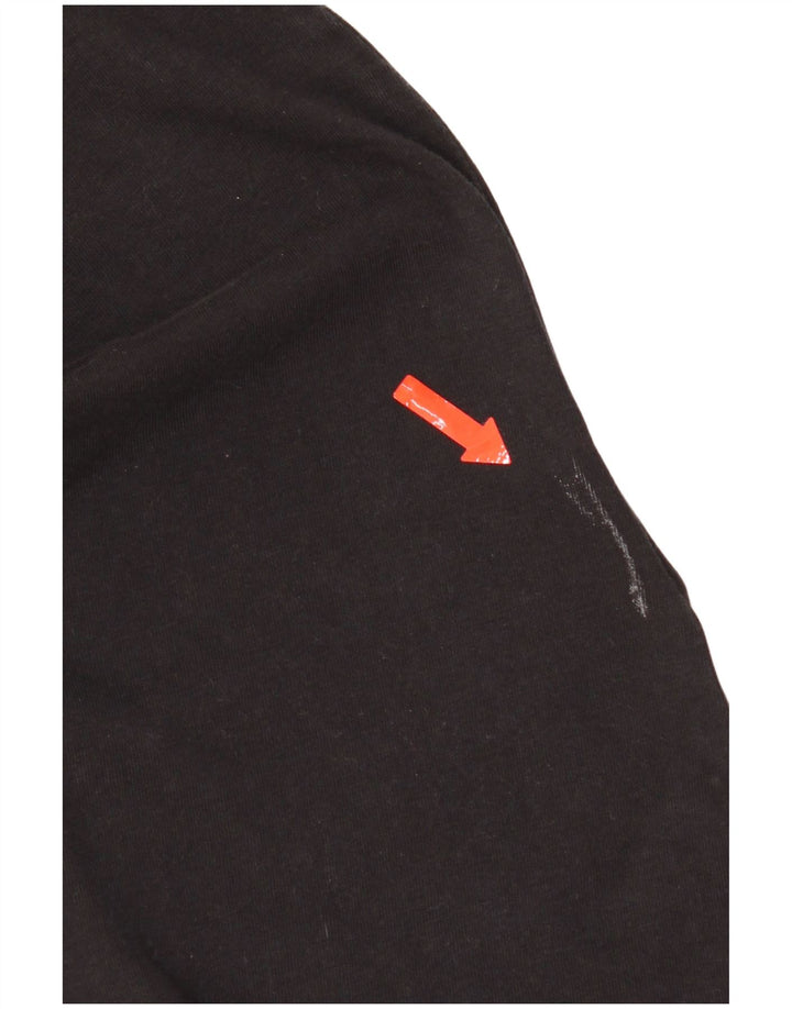 Levi's Dame T-Shirt Top UK 14 Medium Sort Bomuld