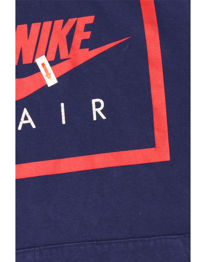 Nike Air Graphic hættetrøje til mænd mellemblå bomuld