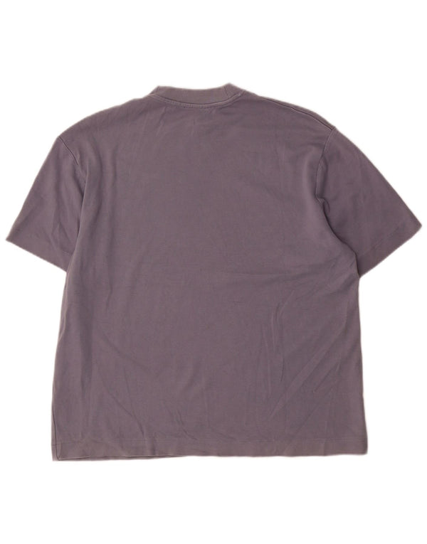 Zara Herre T-Shirt Top Medium Blå Bomuld