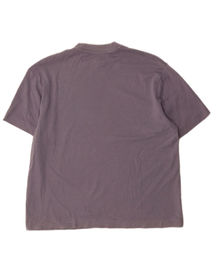 Zara Herre T-Shirt Top Medium Blå Bomuld