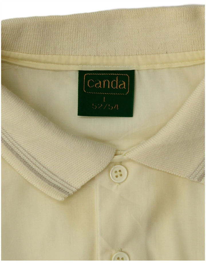 CANDA kortærmet herretrøje IT 52/54 Stor gul stribet