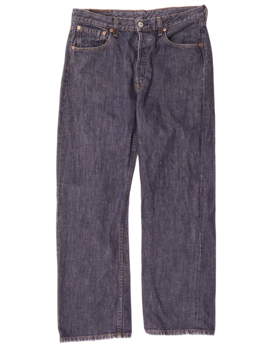 LEVI'S Herre 501 Straight Jeans W34 L30 Marineblå Bomuld