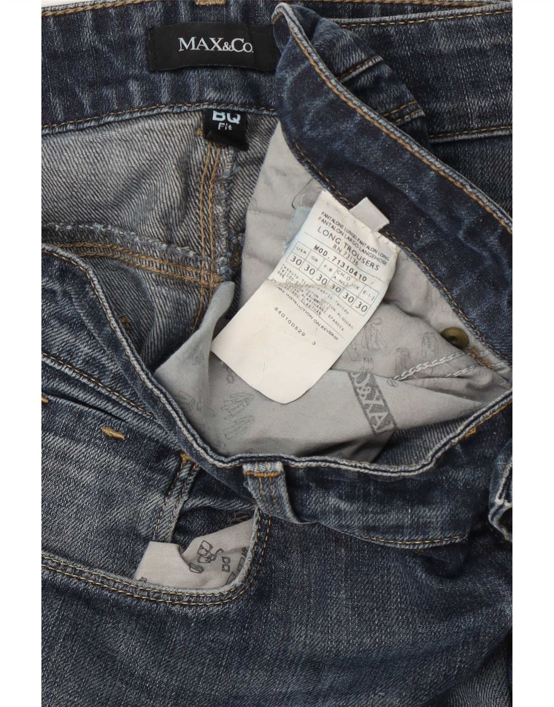 Max & Co. Dame Slim Jeans W30 L30 Blå Bomuld