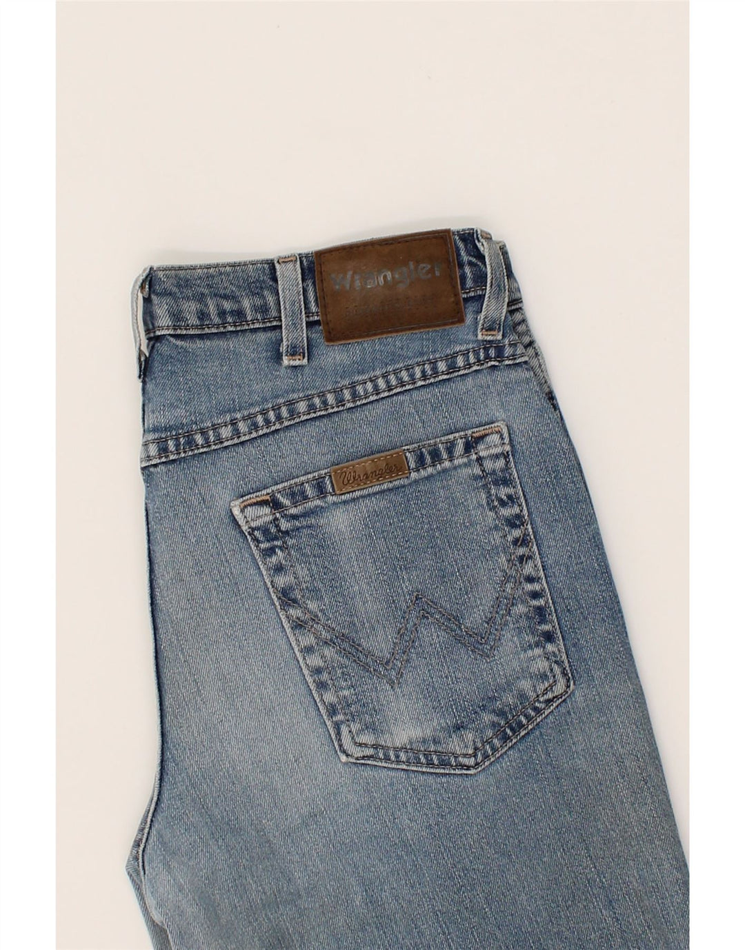 WRANGLER Mens Regular Fit Denim Shorts W32 Medium Blue Cotton Vintage Wrangler and Second-Hand Wrangler from Messina Hembry 