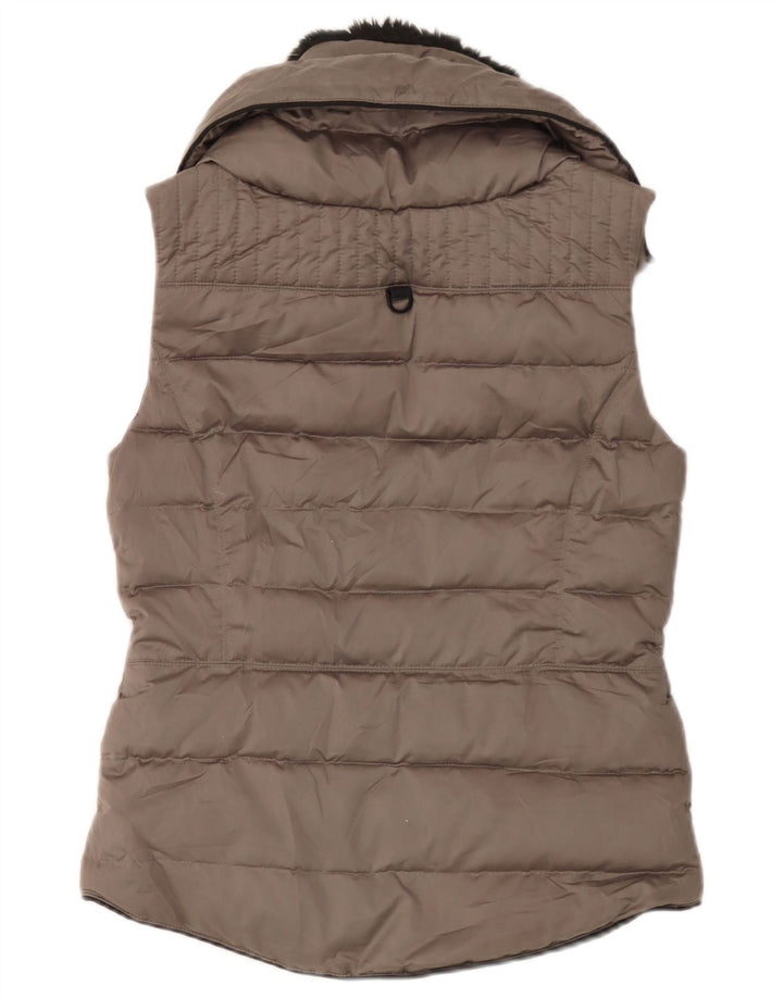 Zara Dame Oversized Polstret Gilet UK 6 XS Grå Polyester