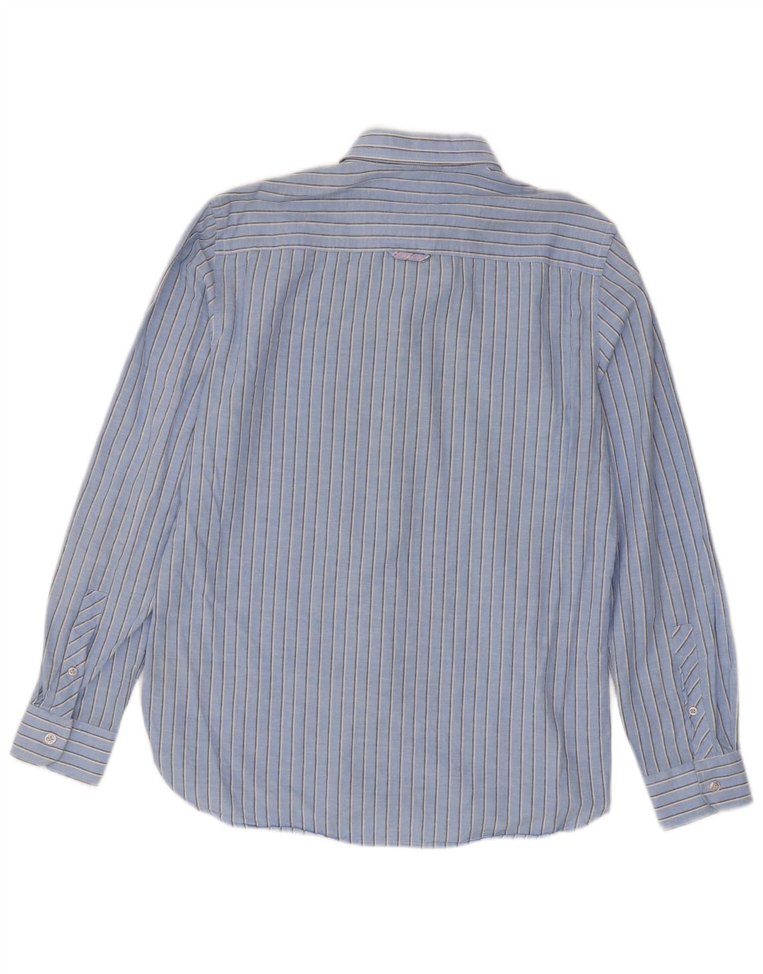 Besætningstøj Herre Slim Fit skjorte Medium blå stribet bomuld