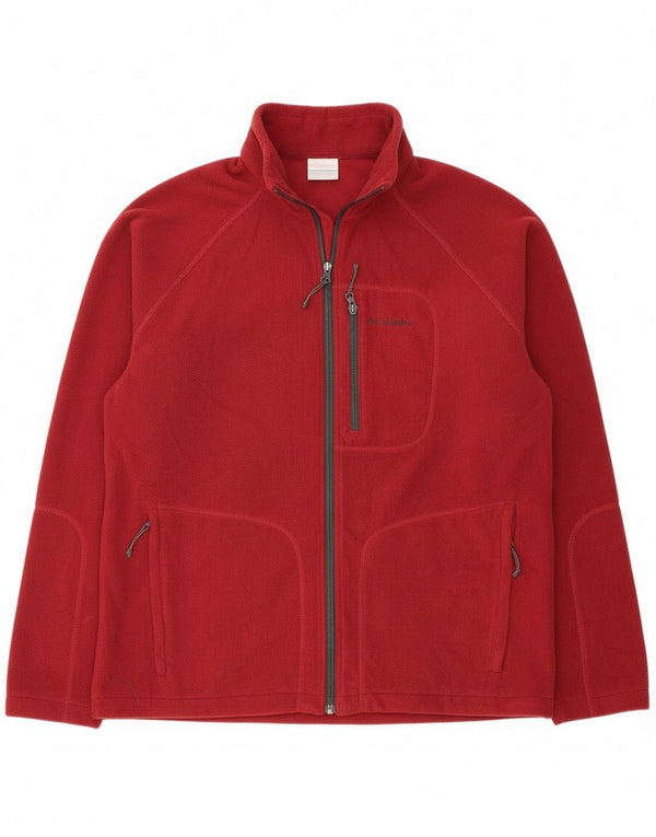 Columbia Herre Fleecejakke UK 42 XL Burgundy Polyester
