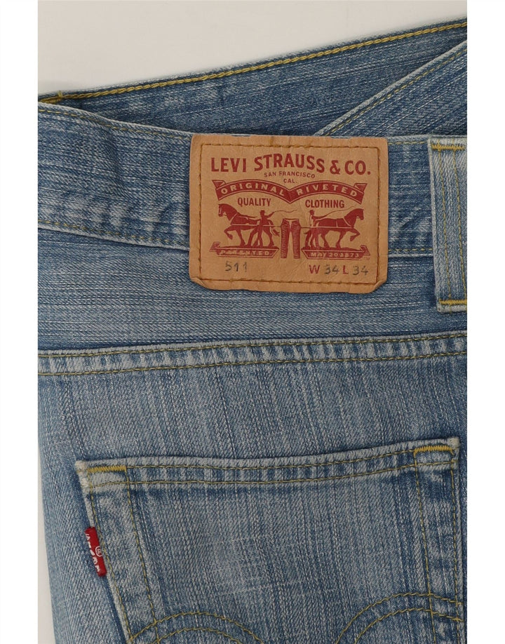 Levi's Dame 511 Slim Jeans W34 L30 Blå Bomuld