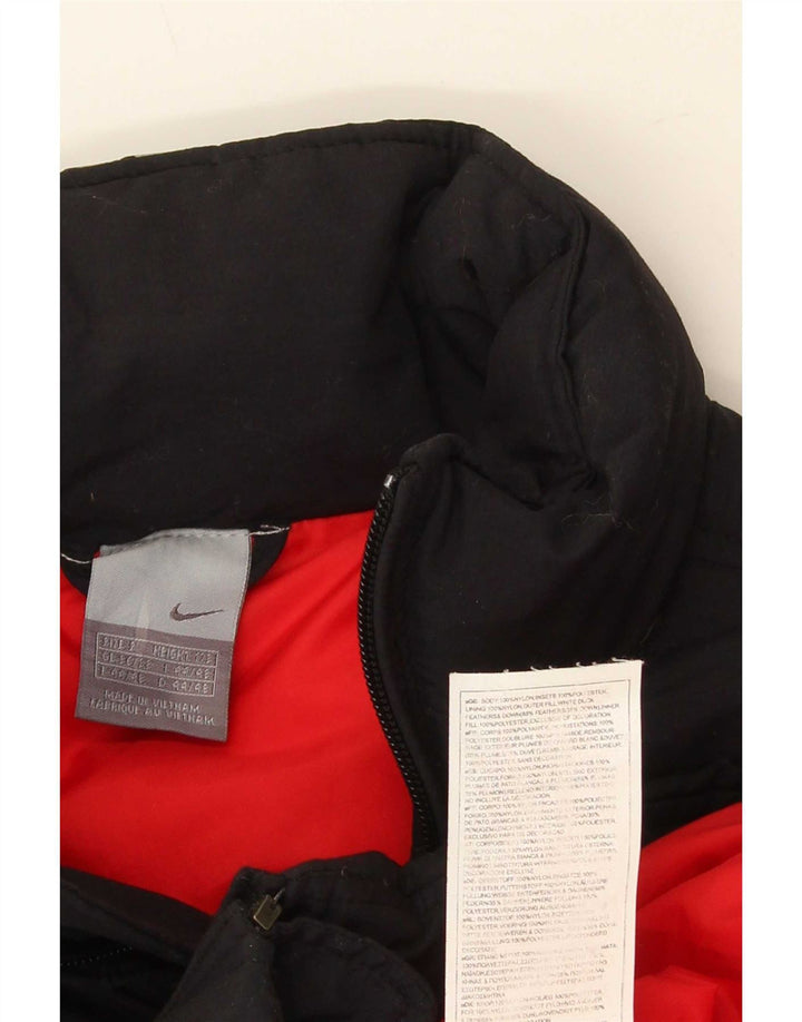 Nike Herre grafisk polstret jakke UK 36/38 Small Black Colourblock Nylon