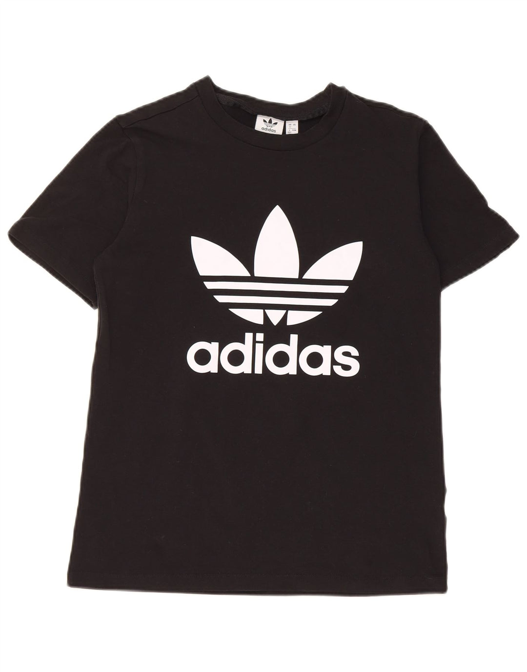 Adidas Dame Grafisk T-Shirt Top UK 12 Medium Sort