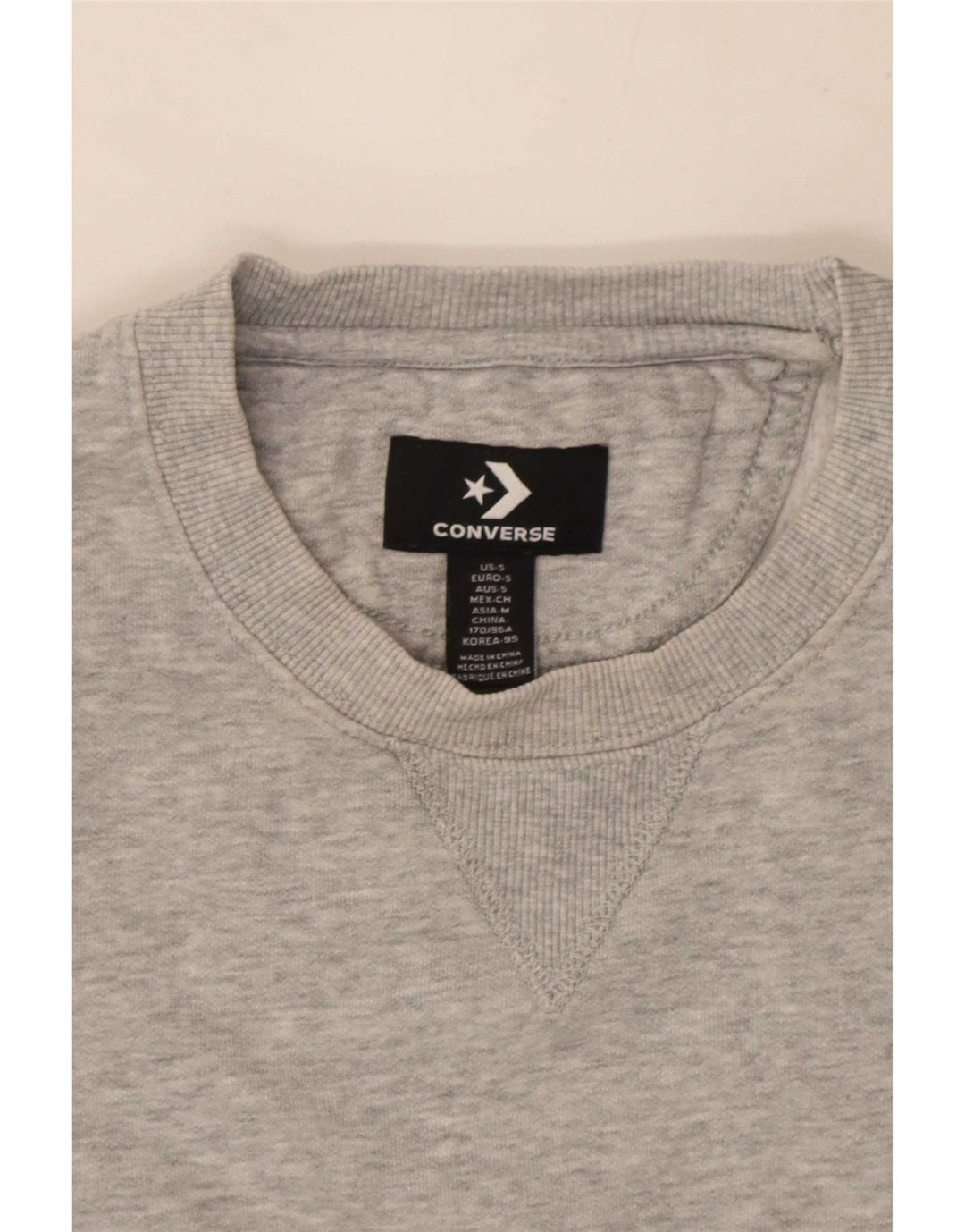 Converse Chuck Taylor sweatshirt til mænd, lille grå flækket bomuld