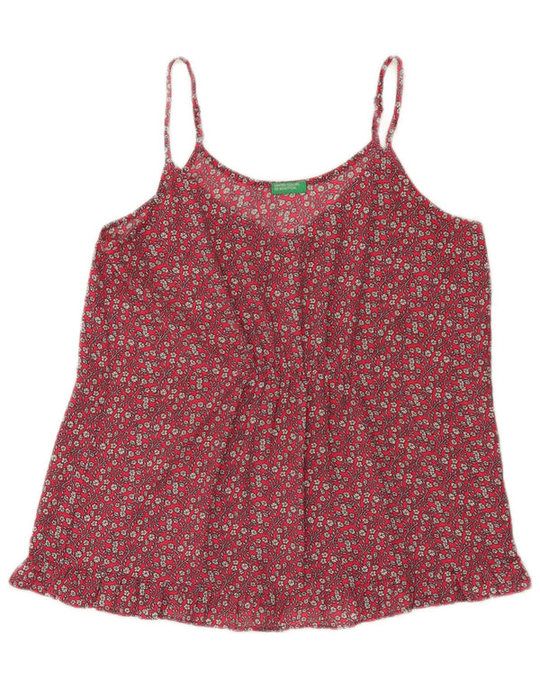 Benetton Dame Cami Top UK 12 Medium Red Floral