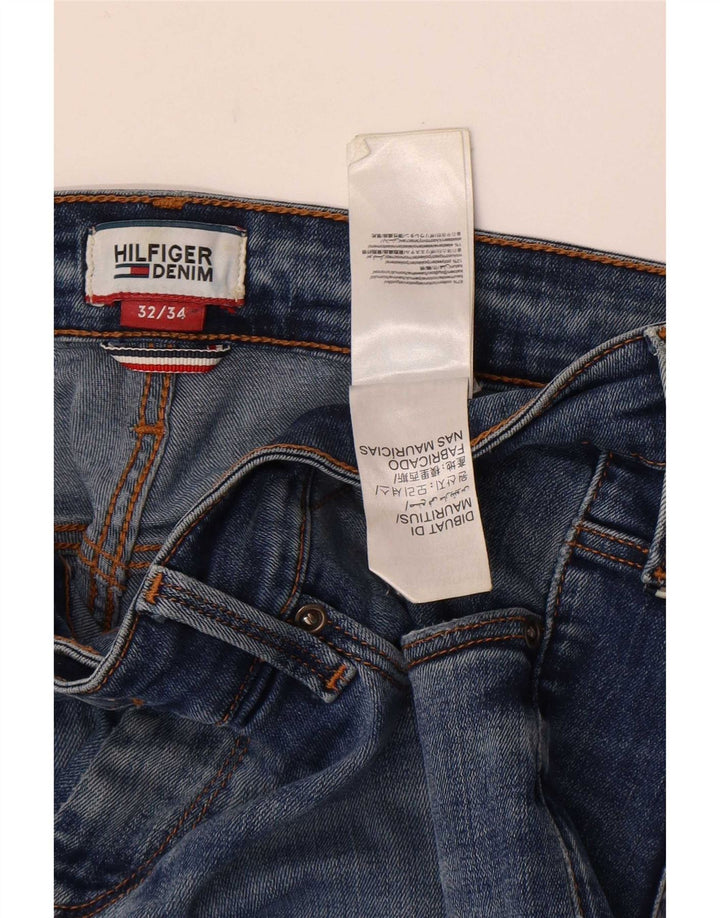 Tommy Hilfiger Herre Slim Jeans W32 L34 Blå Bomuld