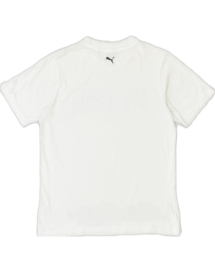 PUMA Boys Graphic T-Shirt Top 13-14 Years White Cotton | Vintage Puma | Thrift | Second-Hand Puma | Used Clothing | Messina Hembry 