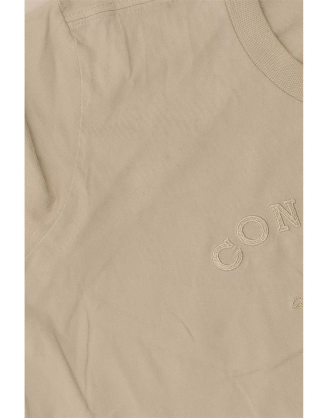 Converse T-Shirt Top UK 12 Medium Beige Bomuld