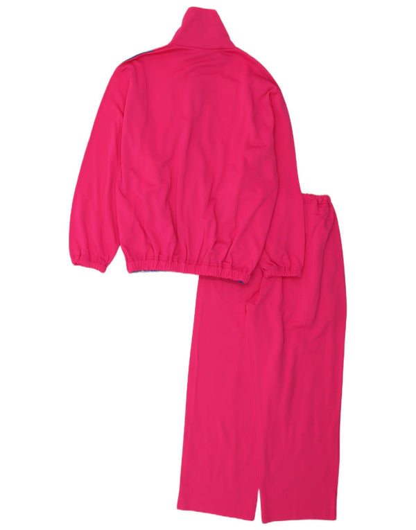 Vintage fuld træningsdragt til kvinder UK 16 Large Pink Colourblock